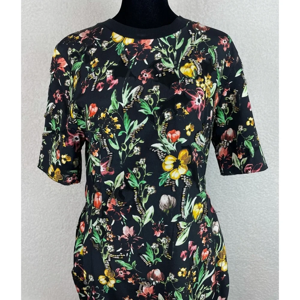 3.1 PHILLIP LIM • Multicolored Floral Beaded Silk Mini Dress, 4 - Picture 3 of 14